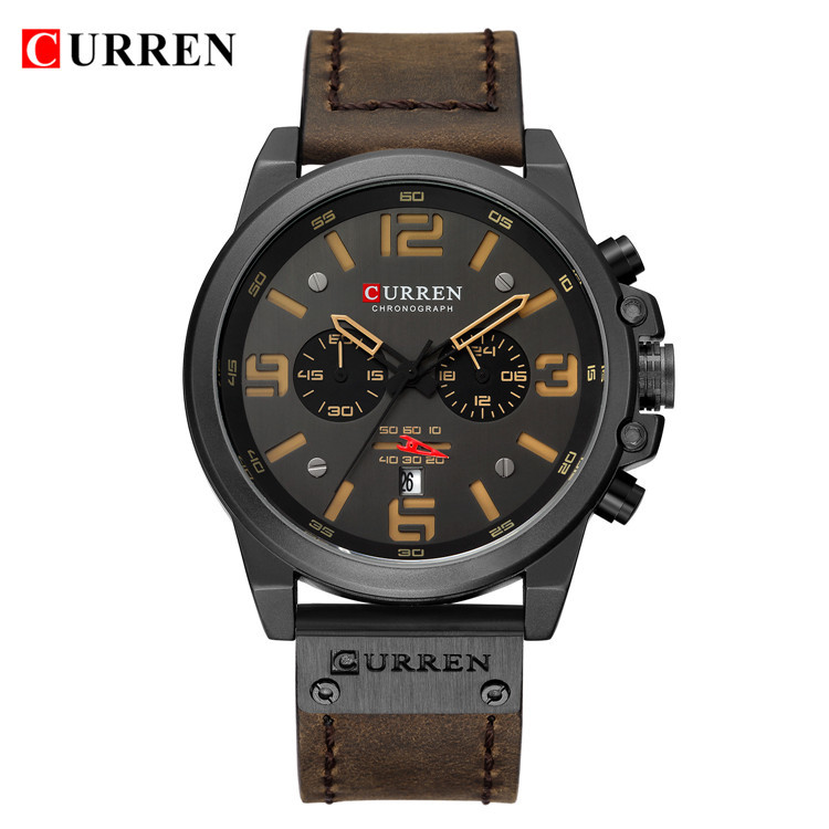CURREN New Men's Sports outdoor Watches Quartz belt Fashion Multifunction Chronograph  Calendar