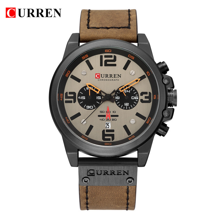 CURREN New Men's Sports outdoor Watches Quartz belt Fashion Multifunction Chronograph  Calendar