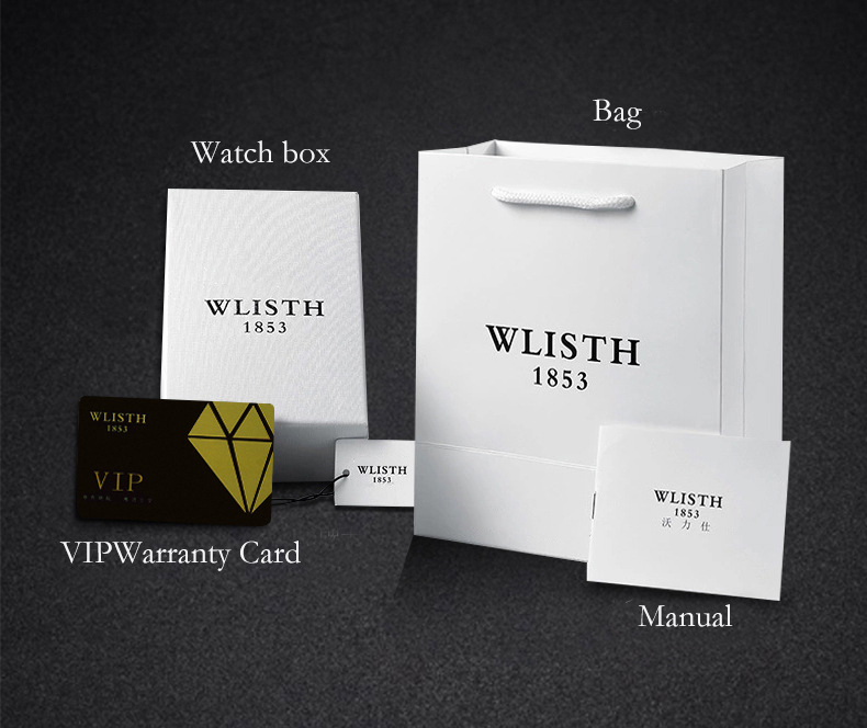 WLISTH Lady Women Business Classic Simple Wrist watch Leather band Couple watch Waterproof student