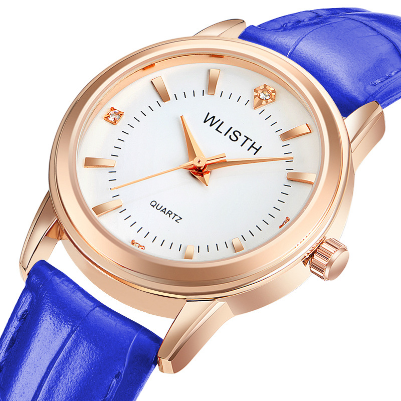 WLISTH Lady Women Business Classic Simple Wrist watch Leather band Couple watch Waterproof student