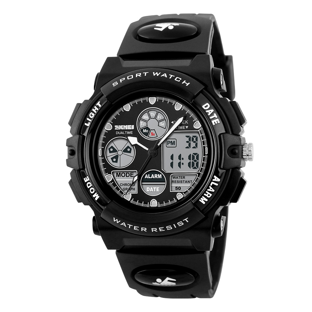 SKMEI Fashion Kids LED Digital Watches for Boys Girl Sport 5Bar Waterproof Wristwatches Smart PU