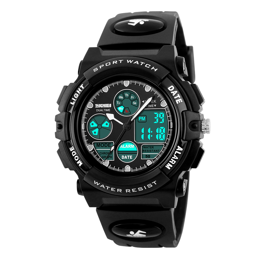 SKMEI Fashion Kids LED Digital Watches for Boys Girl Sport 5Bar Waterproof Wristwatches Smart PU