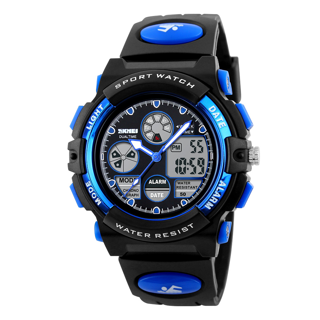 SKMEI Fashion Kids LED Digital Watches for Boys Girl Sport 5Bar Waterproof Wristwatches Smart PU