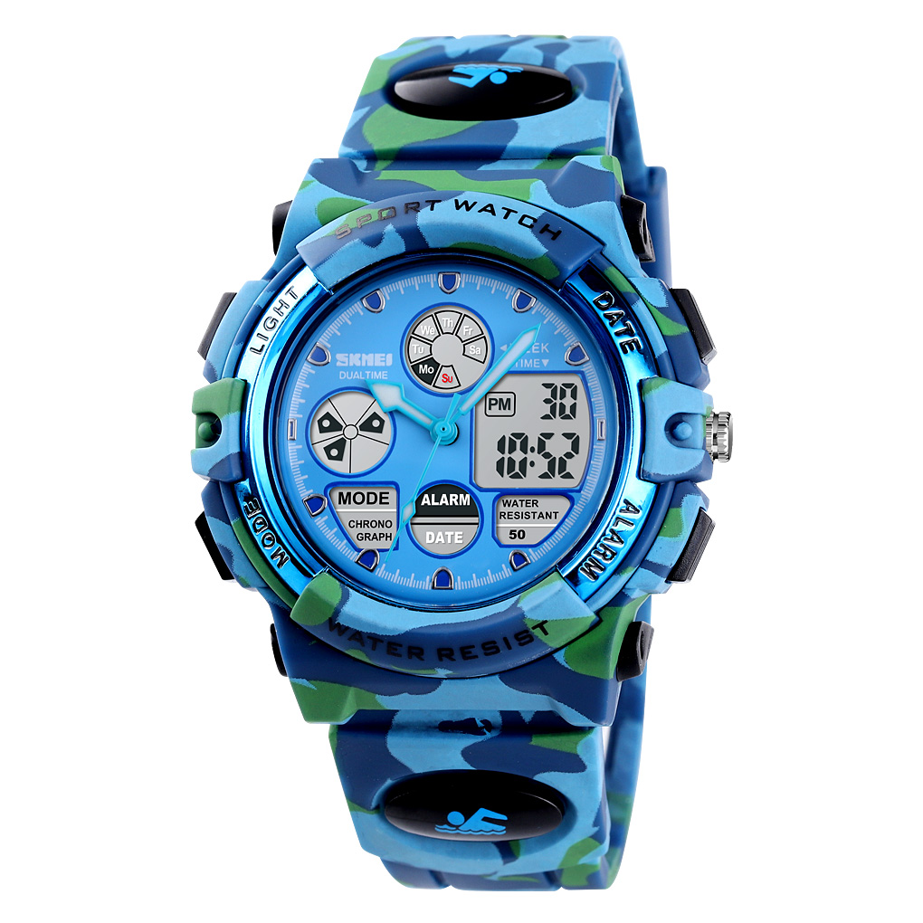 SKMEI Fashion Kids LED Digital Watches for Boys Girl Sport 5Bar Waterproof Wristwatches Smart PU