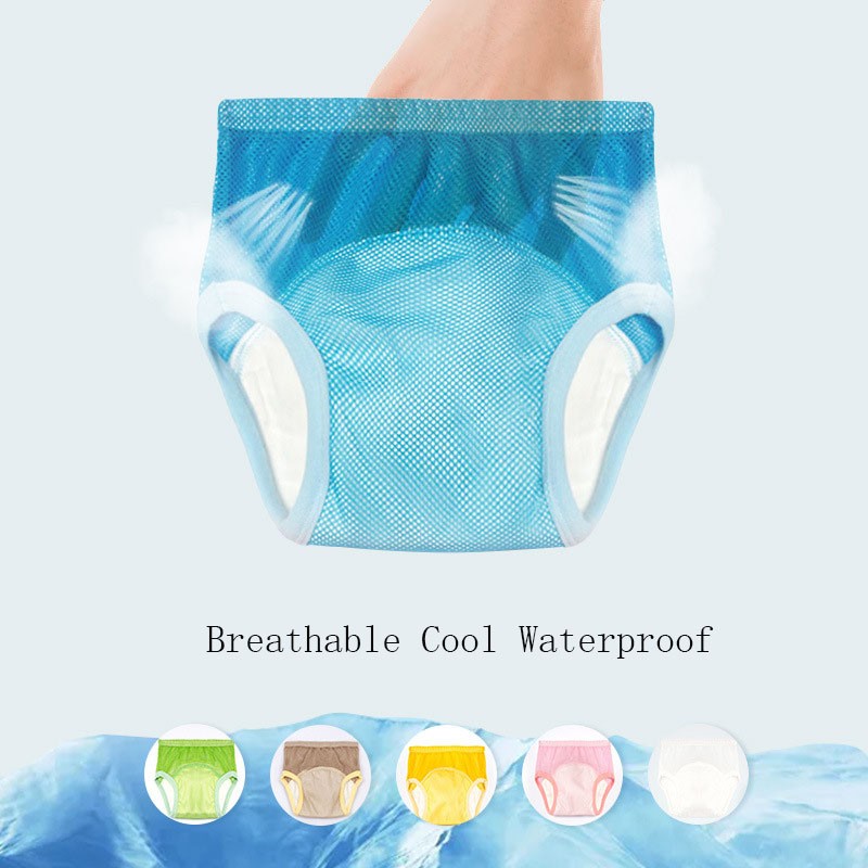 Mesh baby training pants baby toilet training pants waterproof diaper washable gauze learning pants