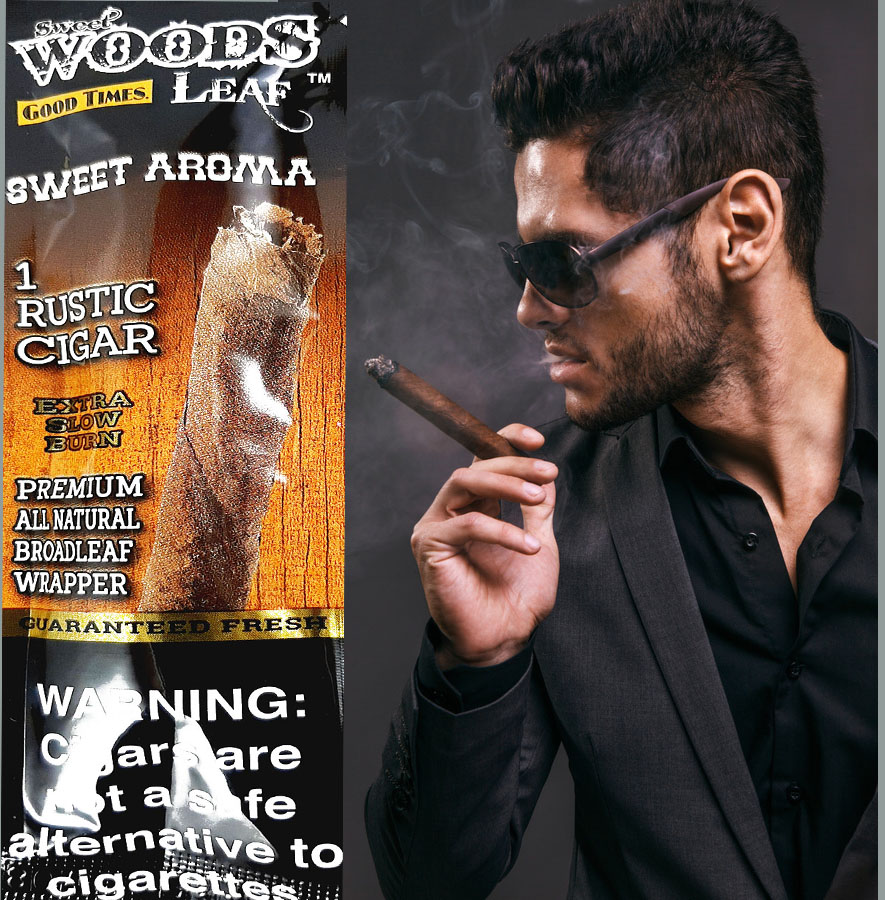 Woods Sweet Aroma Extra Slow Burn Rustic Cigar Premium BroadLeaf Wrapper
