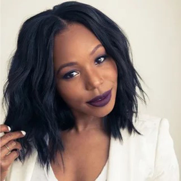 Fashion women&apos;s wigs women&apos;s long curly hair large waves in the parting of the fringe wig