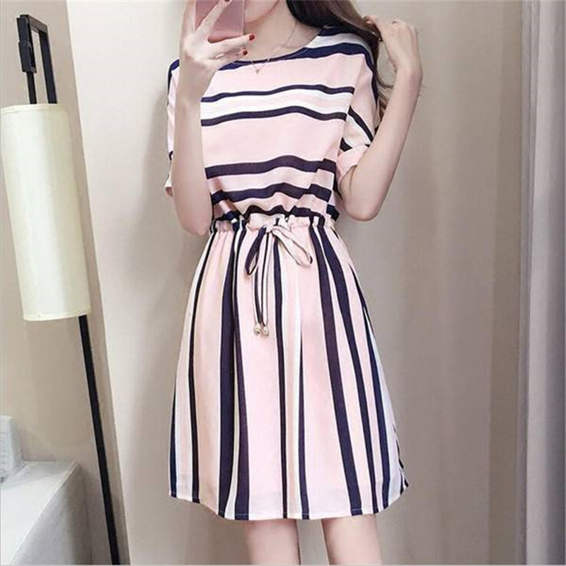Fashion women wear thin dress short sleeved casual fringes skirt top dresses