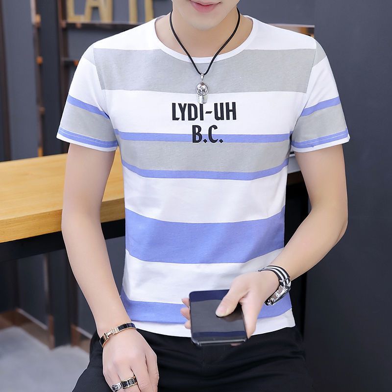 men wear  short-sleeved t-shirt  version of students shirts men clothes