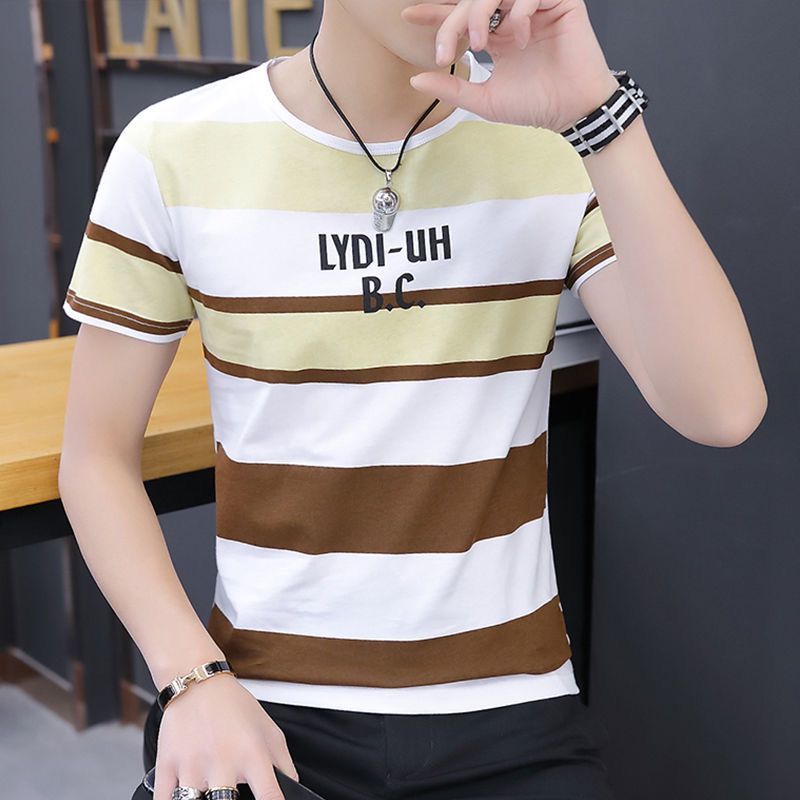 men wear  short-sleeved t-shirt  version of students shirts men clothes