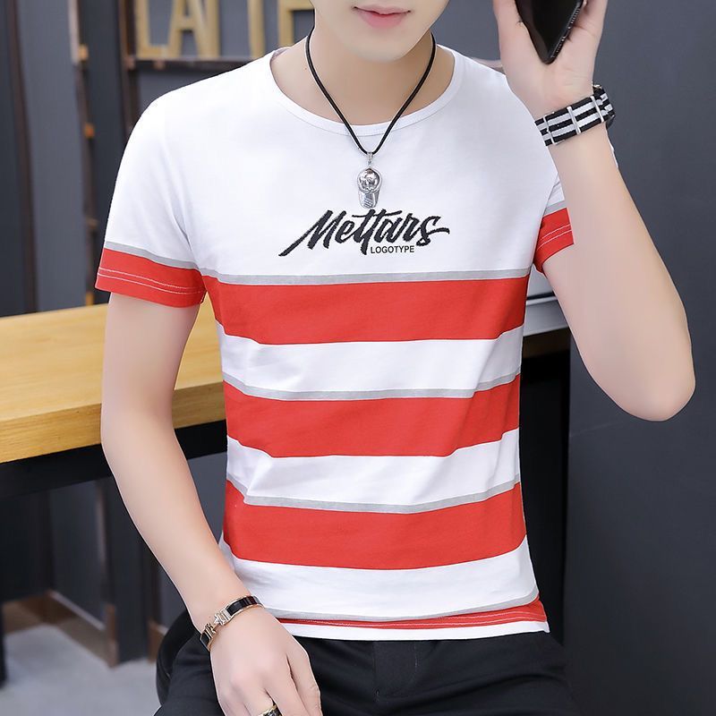 men wear  short-sleeved t-shirt  version of students shirts men clothes