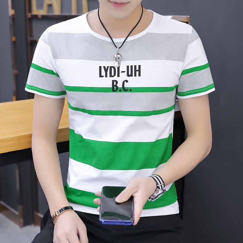 men wear  short-sleeved t-shirt  version of students shirts men clothes