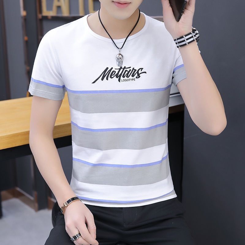men wear  short-sleeved t-shirt  version of students shirts men clothes