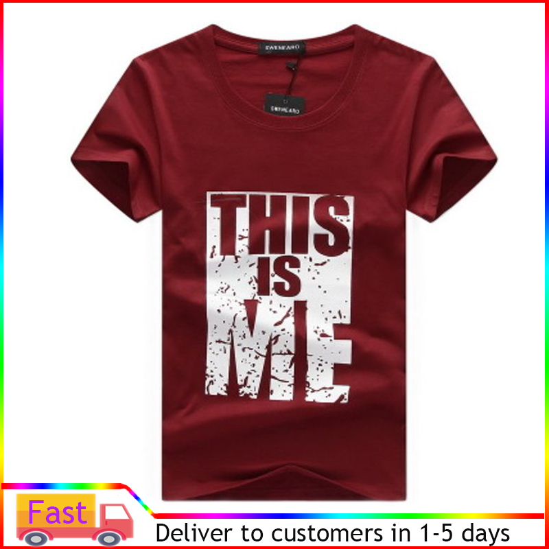 Fast delivery within 1-5 days Men cotton short - sleeved men wear  T-shirt slim men shirts men clothes Men Wear