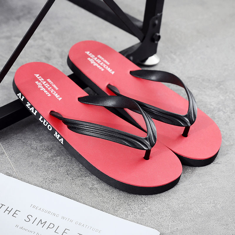 Flip flop men shoe student fashion trend clip toe  outdoor slipper sandals men wear shoes