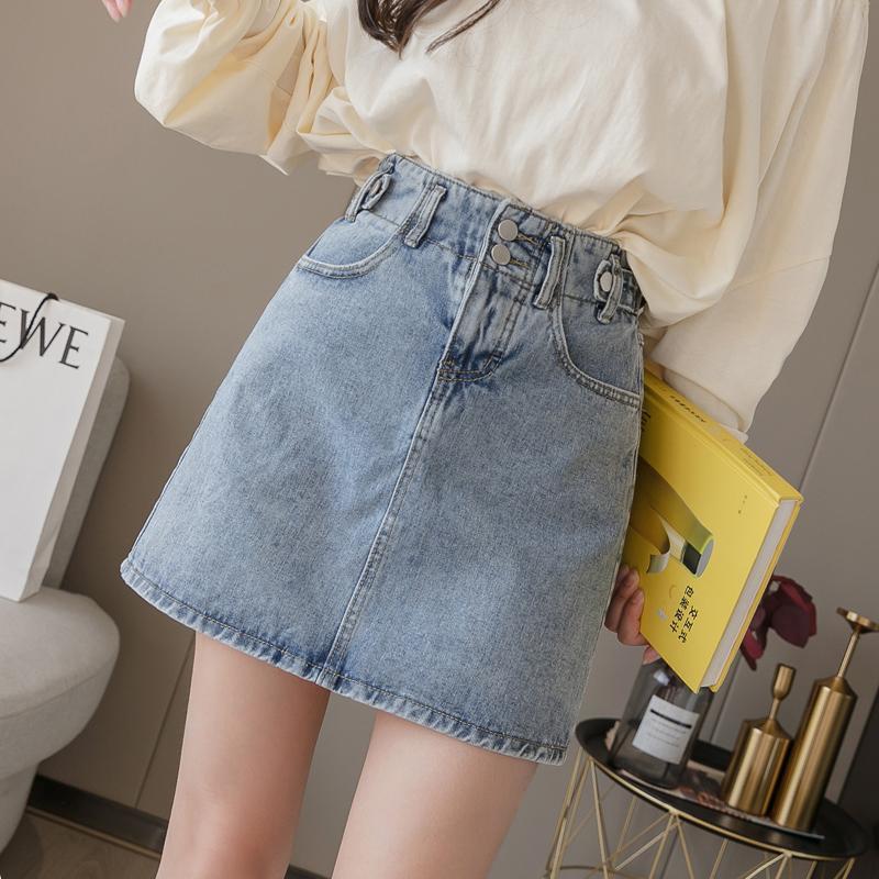 Fashion  Women's denim skirt ladies wear women clothes A-line skirt