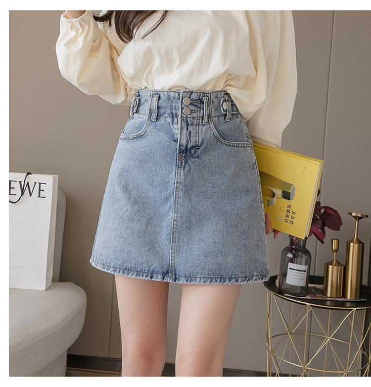 Fashion  Women's denim skirt ladies wear women clothes A-line skirt