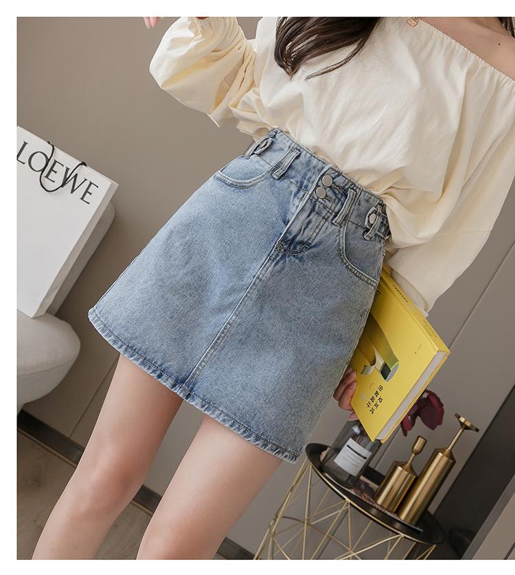 Fashion  Women's denim skirt ladies wear women clothes A-line skirt