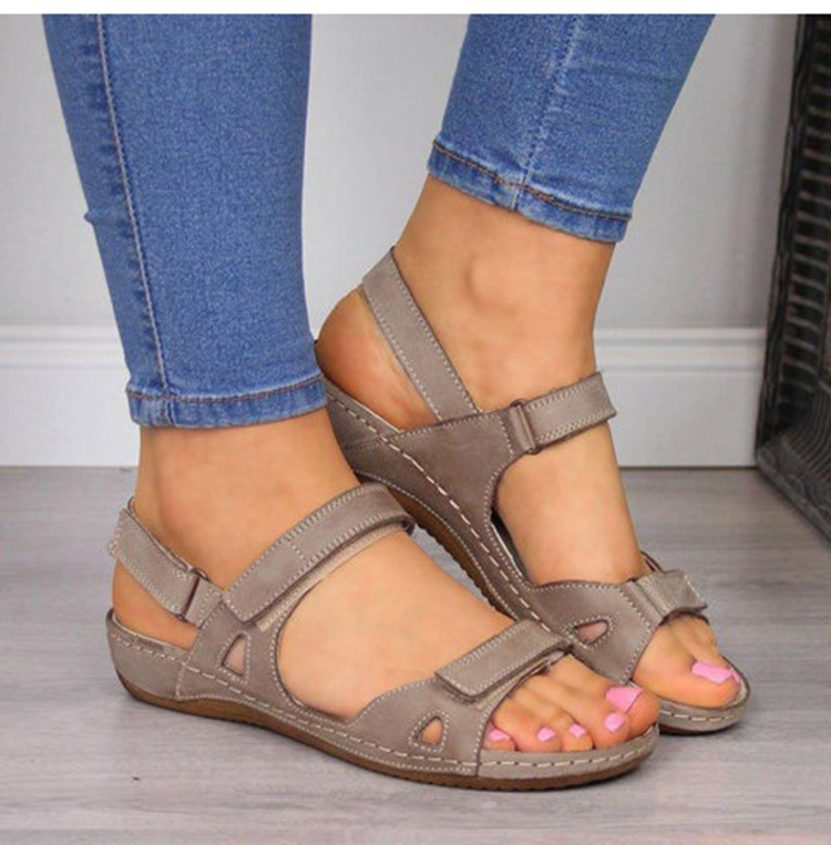Fashion Women Sandals Flat Open Toe Shoes  Ladies Vintage Office Party Sandals  Flip Flops