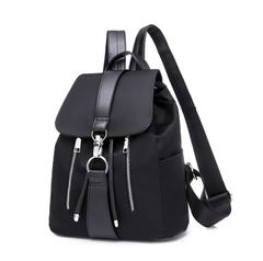 Fashion women Backpack Ladies Handbag Flat Bottom girl Bookbags school black onesize