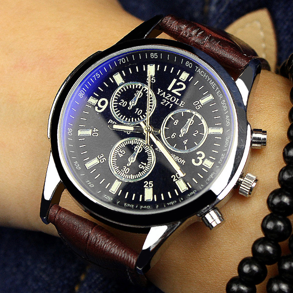 Fast delivery within 1-5 days Men Watches leather straps Stainless Steel  Quartz Luxury Man Wristwatch boy Gift bargains