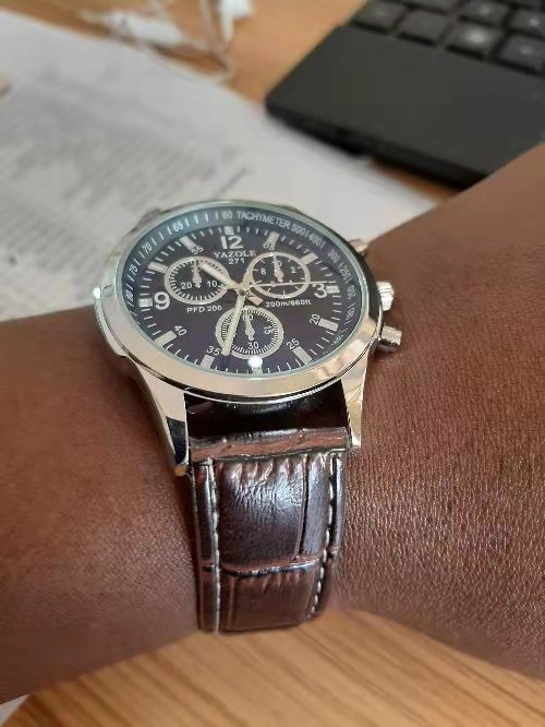 Fast delivery within 1-5 days Men Watches leather straps Stainless Steel  Quartz Luxury Man Wristwatch boy Gift bargains