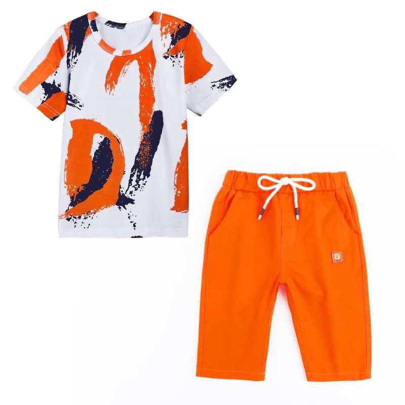 2-piece boy children's sports short-sleeved boy suit