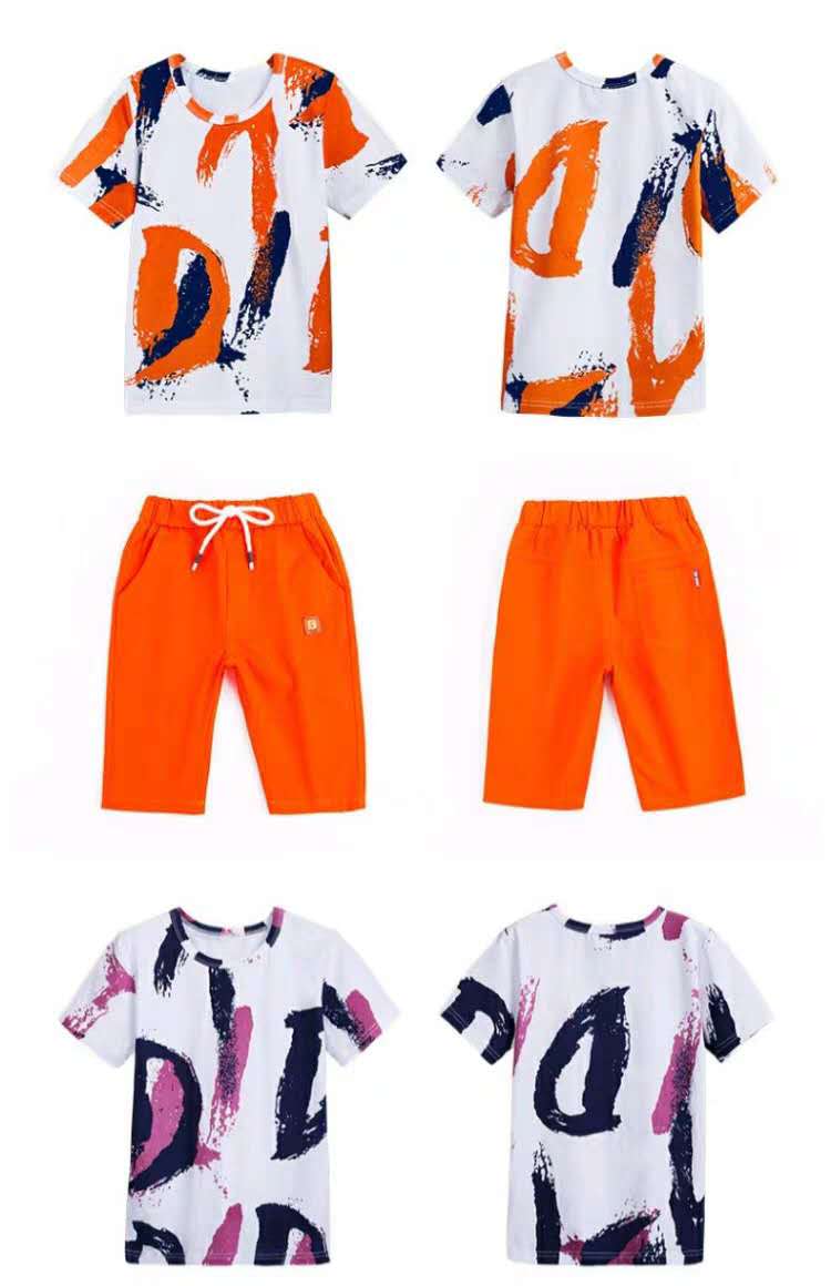 2-piece boy children's sports short-sleeved boy suit