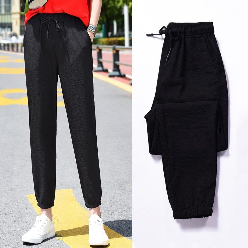 women&apos;s loose fit / thin Harlan legging sports versatile slim Korean student Capris Trousers