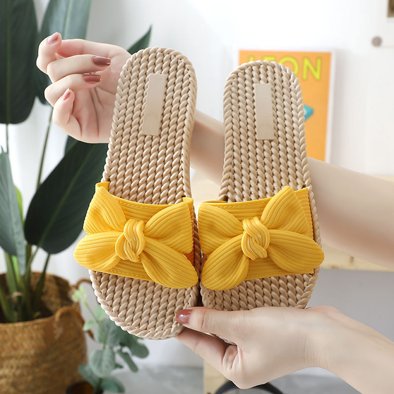Women's slippers summer bow all-match non-slip slippers
