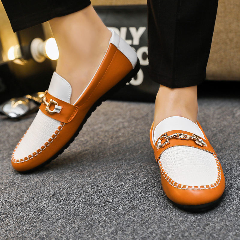 New men casual driving shoes all-match one pedal lazy shoes men  Loafers & Slip-Ons