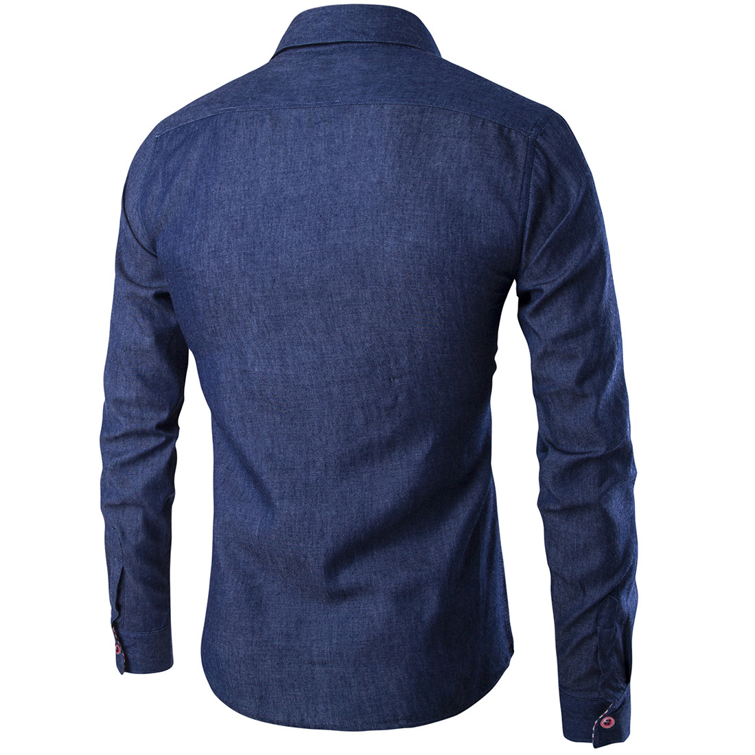 Men's leisure shirt pocket, cotton linen, long sleeved shirt, cowboy shirt, male