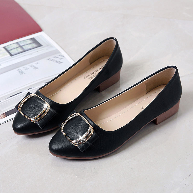 Single shoes summer soft sole shallow mouth casual flat shoes