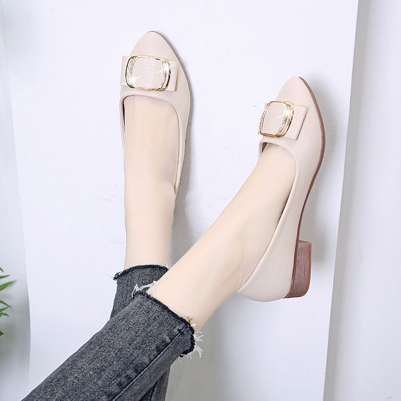 Single shoes summer soft sole shallow mouth casual flat shoes