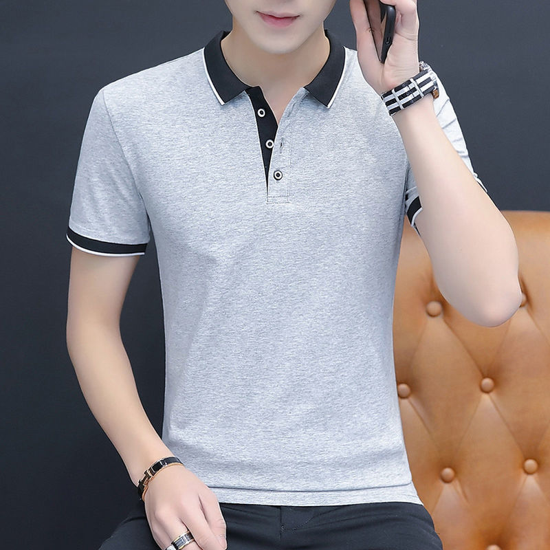 New Polo Shirt Men's Short Sleeve T-Shirt Loose Polo
