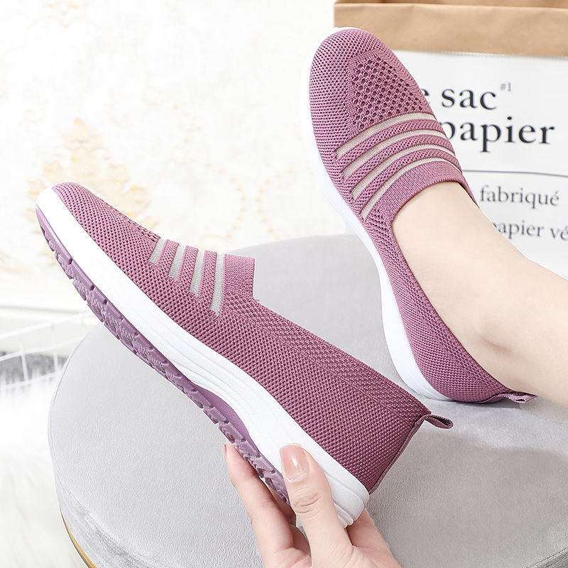 Summer new style women&apos;s casual running sports net shoes flat shoes