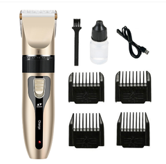 High quality  Multi Functional Rechargeable Hair Clipper For Men Male Wireless Electric Shaver Hair Trimmer Gold one size