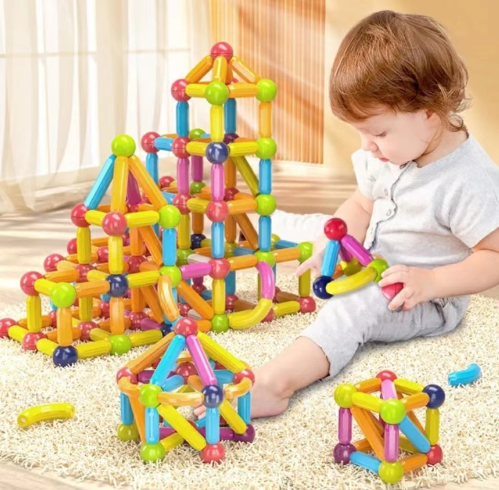 Fast delivery within 1-5 days 25pc Magnetic Building Sticks Blocks Toy Stem Educational Construction Toys  Magnet Building Puzzle Toys Kids Variety of magnetic stick s assembled puzzle early education