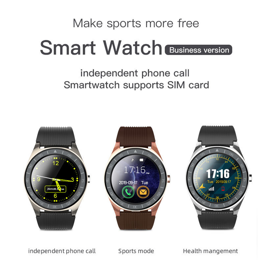 Round screen smart sports watch waterproof touch watch Bluetooth smart Sports Watch