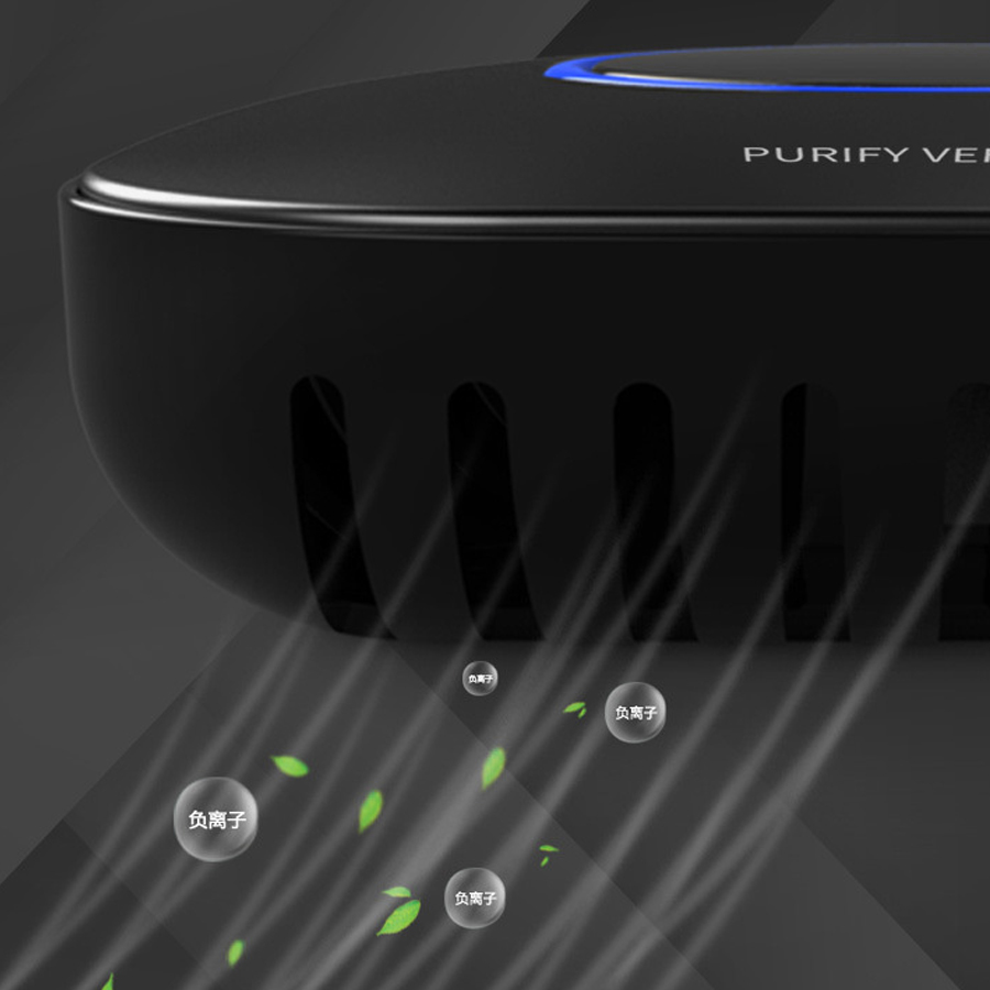 New intelligent car air purifier desktop office formaldehyde removal anion car oxygen bar