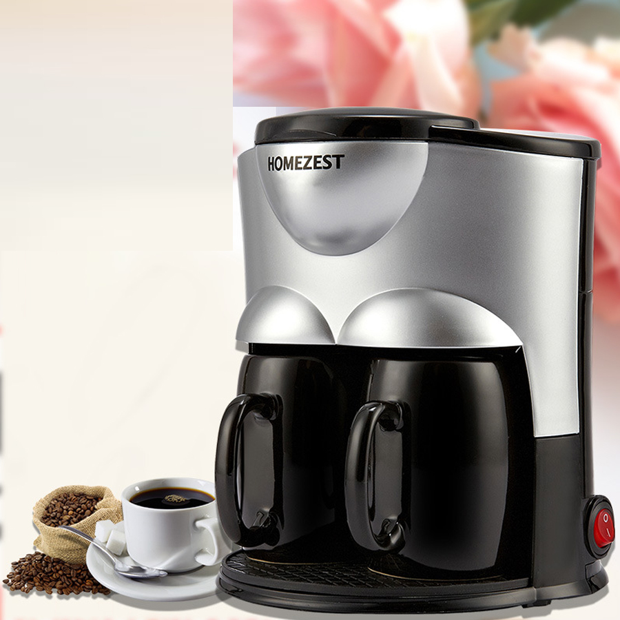 Coffee pot double cup automatic home tea machine coffee maker machine Espresso  one promise