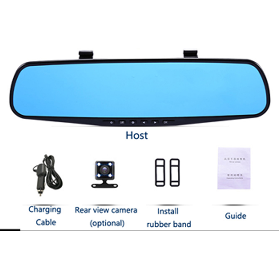4-inch dash cam HD rearview mirror car supplies reversing image