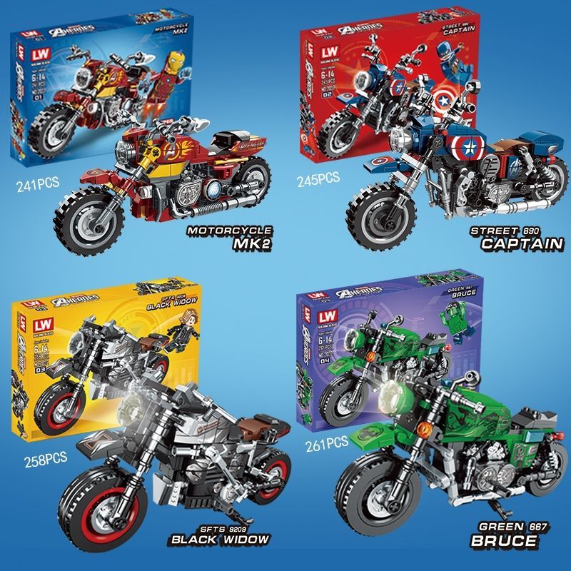 Compatible with Lego blocks, Iron Man, puzzle assembly, toy car, children&apos;s gift（Random）
