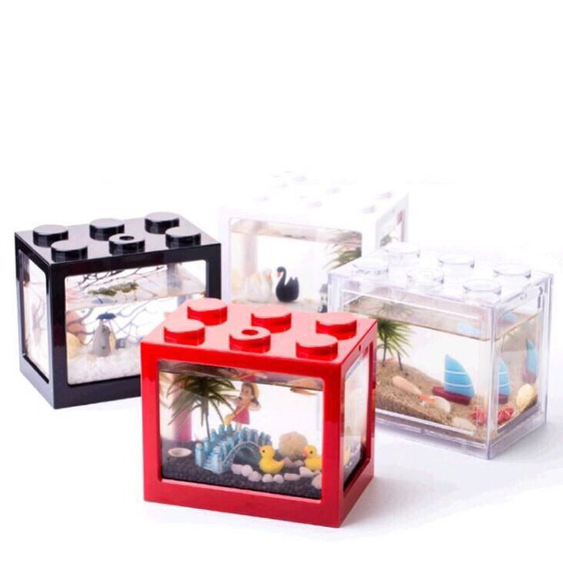 Aquarium Fish Tank Mini Building Blocks Spider Box Home Decor