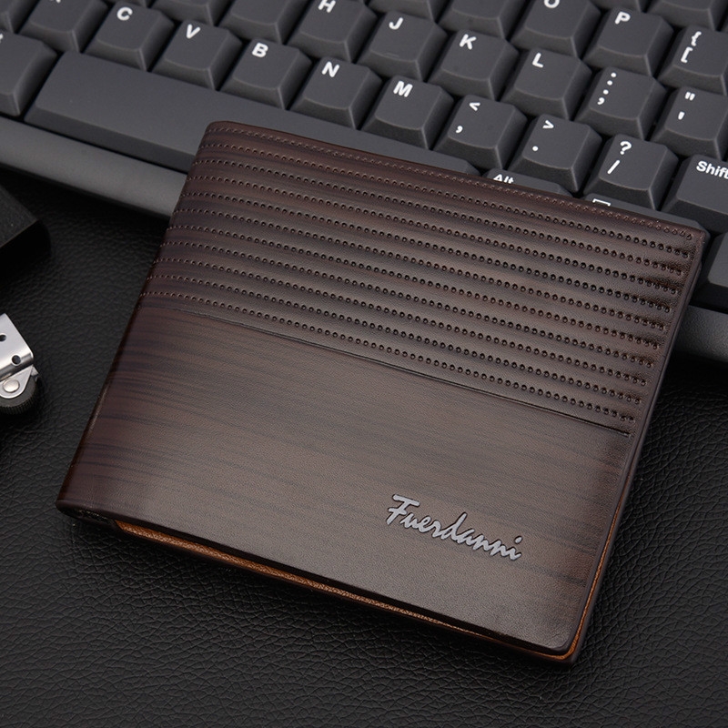 Men Leather Wallet Famous Brand Vintage Short Slim Coin Male Purses Photo Cash Money Bag Card Holder