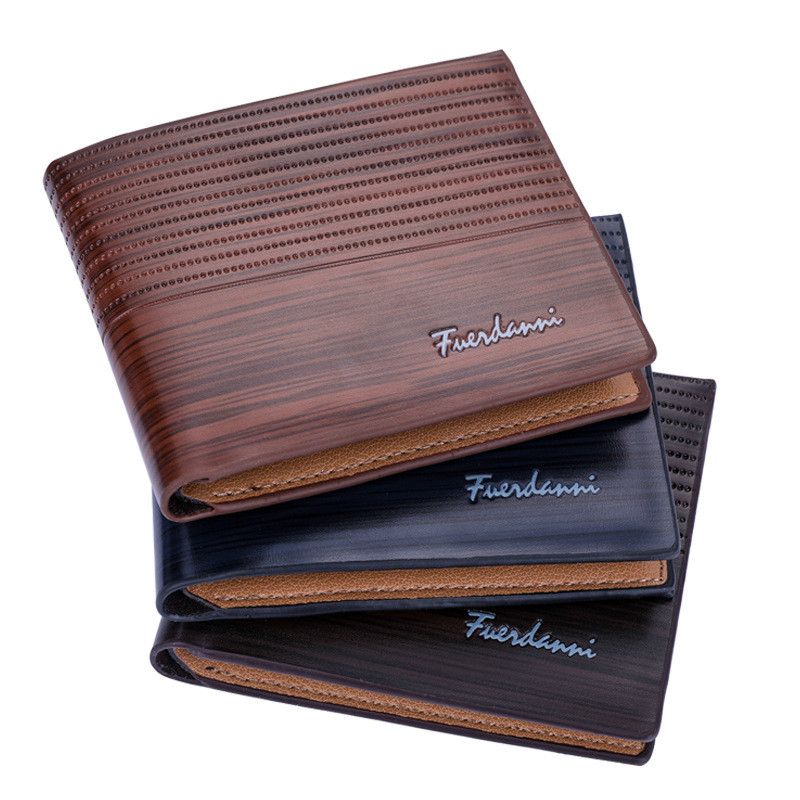 Men Leather Wallet Famous Brand Vintage Short Slim Coin Male Purses Photo Cash Money Bag Card Holder