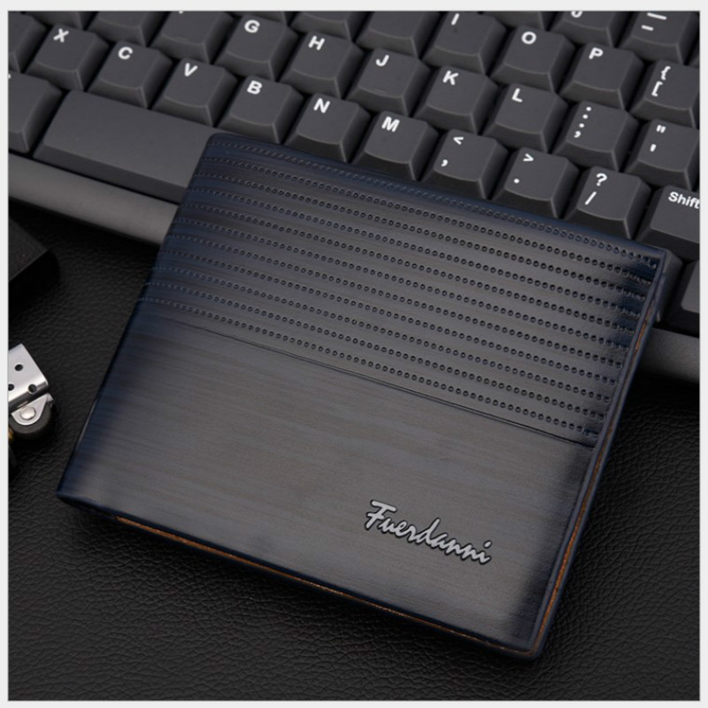 Men Leather Wallet Famous Brand Vintage Short Slim Coin Male Purses Photo Cash Money Bag Card Holder