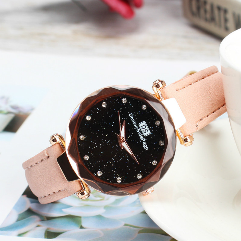 Star Sky 12 Diamond Belt watches for women student ladies youth creative fashion watchs watche