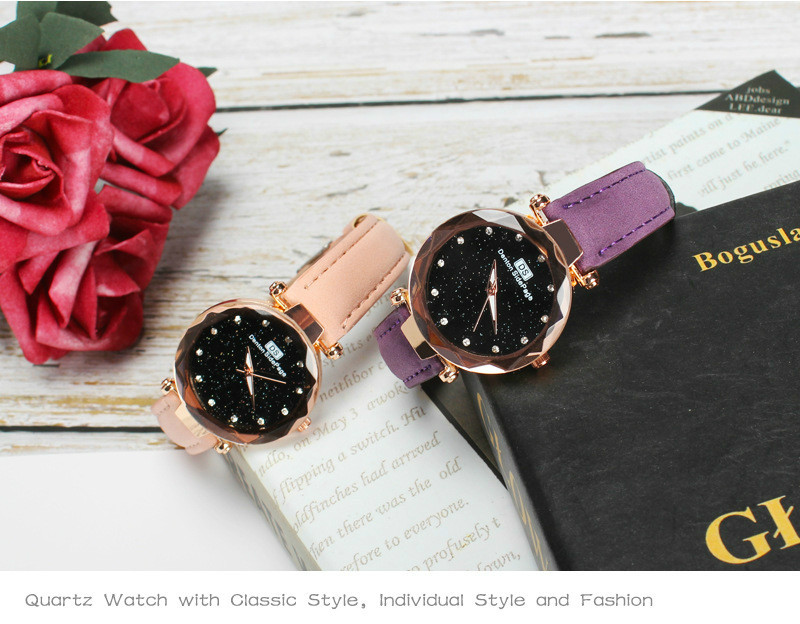 Star Sky 12 Diamond Belt watches for women student ladies youth creative fashion watchs watche