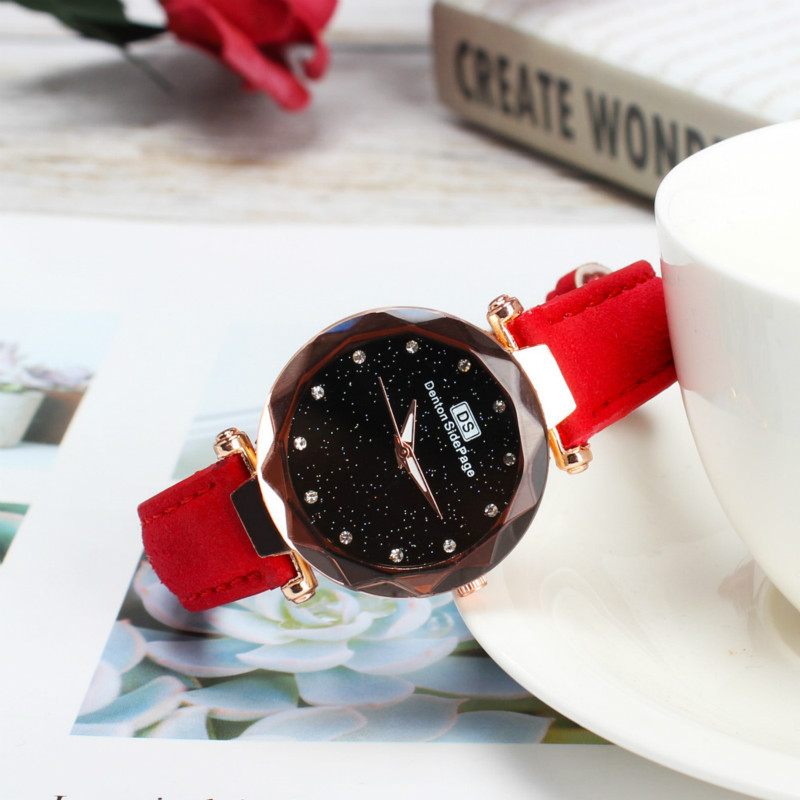 Star Sky 12 Diamond Belt watches for women student ladies youth creative fashion watchs watche